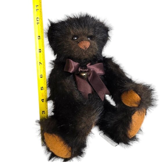 Black Jointed teddy Bear by Lorraine Ganz Cottage‎ Collectibles Shake it / noise - Picture 4 of 13